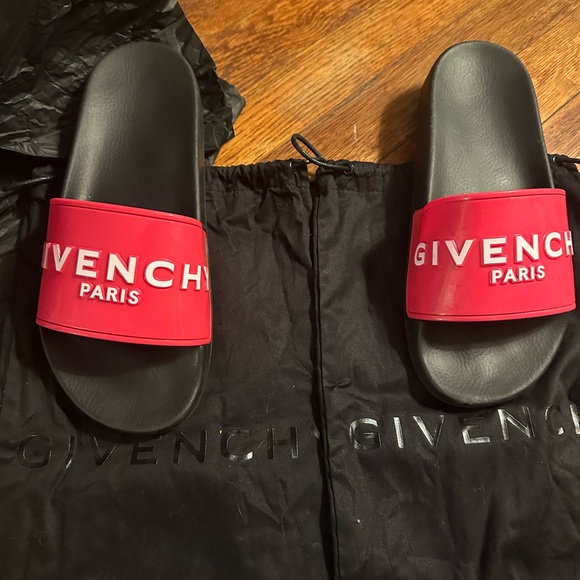 Givenchy Red and Black Slide Sandals - Picture 4 of 8